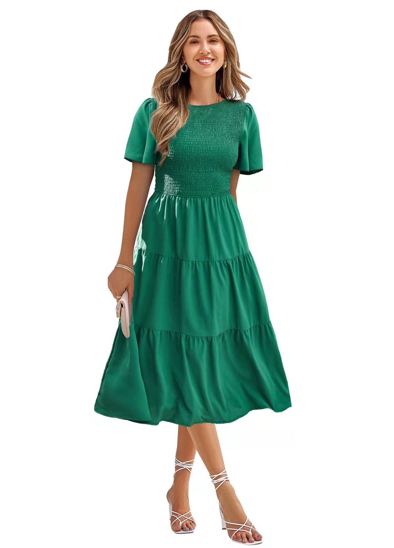 Round Neck Flare Dress