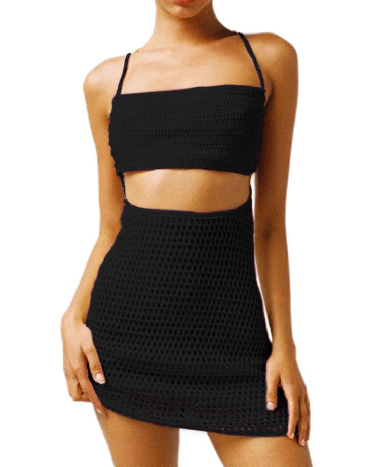 Anastasia Crochet Short Dress
