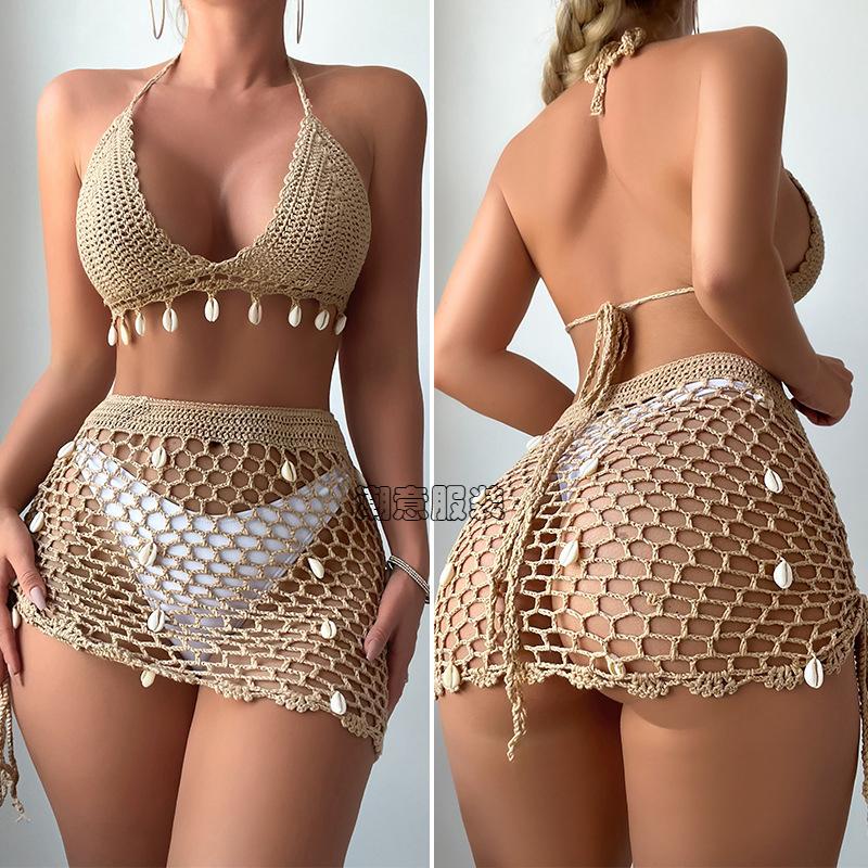 Tatiana Shell Crochet Short Skirt Set
