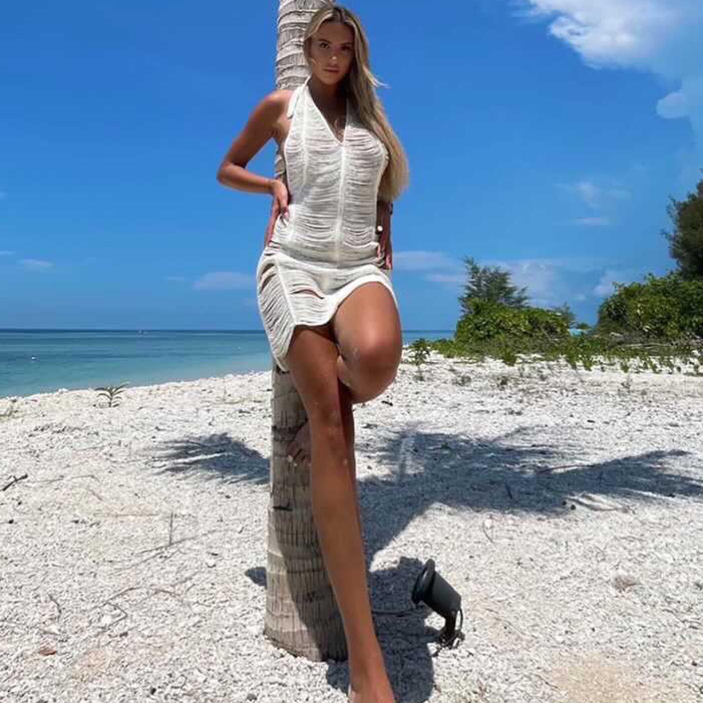 Paradise Crochet Short Dress