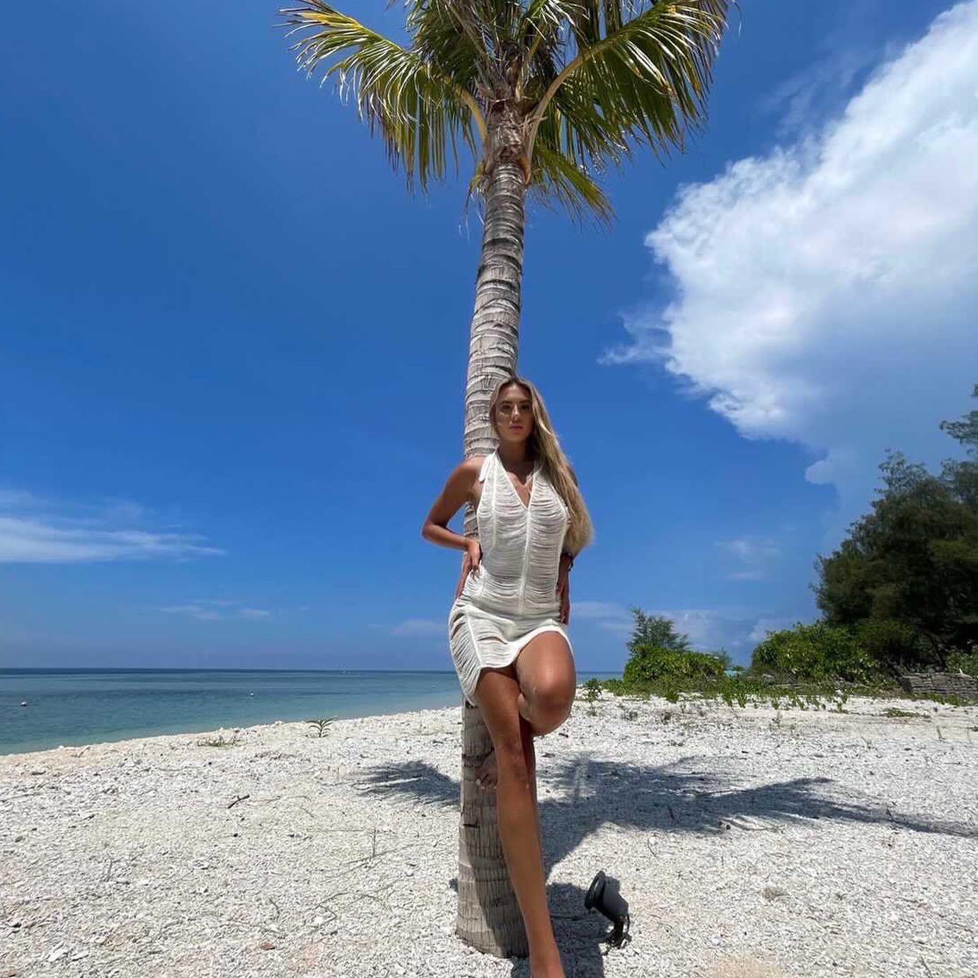 Paradise Crochet Short Dress