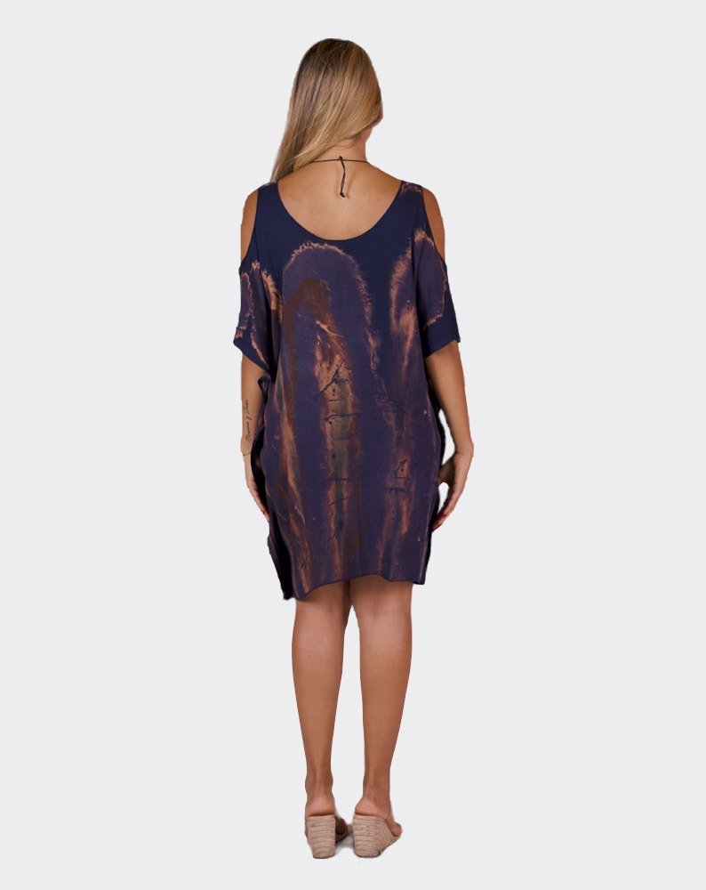 Blue & Brown Palmila Boho Dress