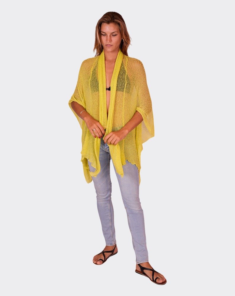 Yellow Stella Knitting Cardigan