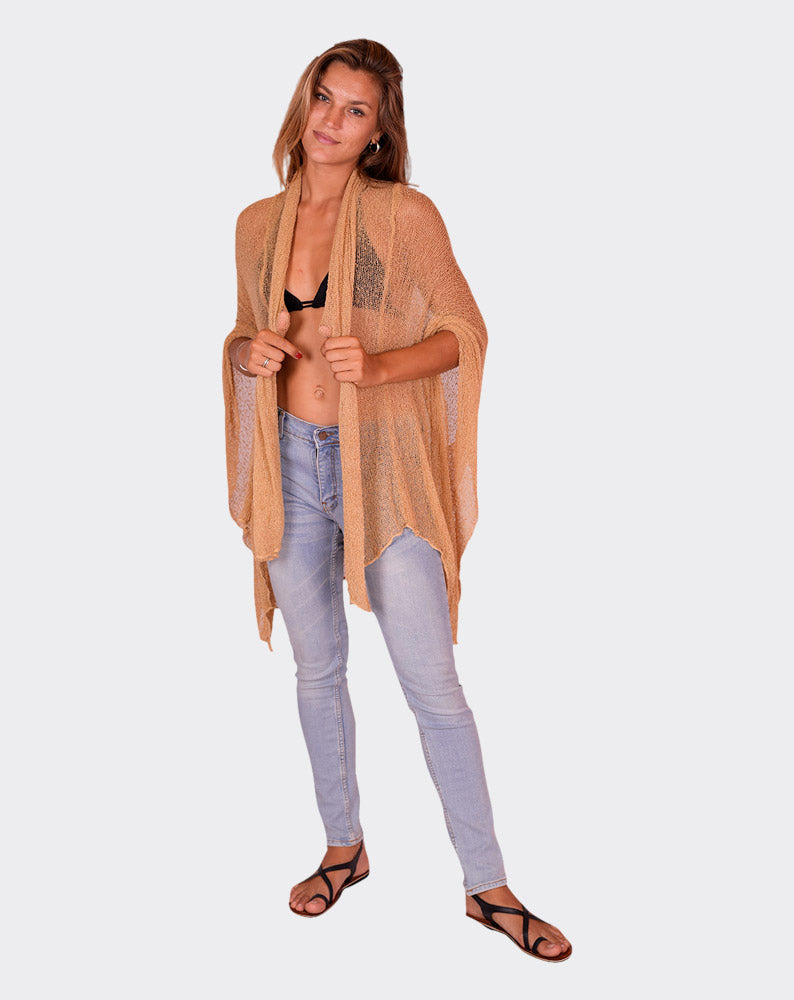 Light Brown Stella Knitting Cardigan