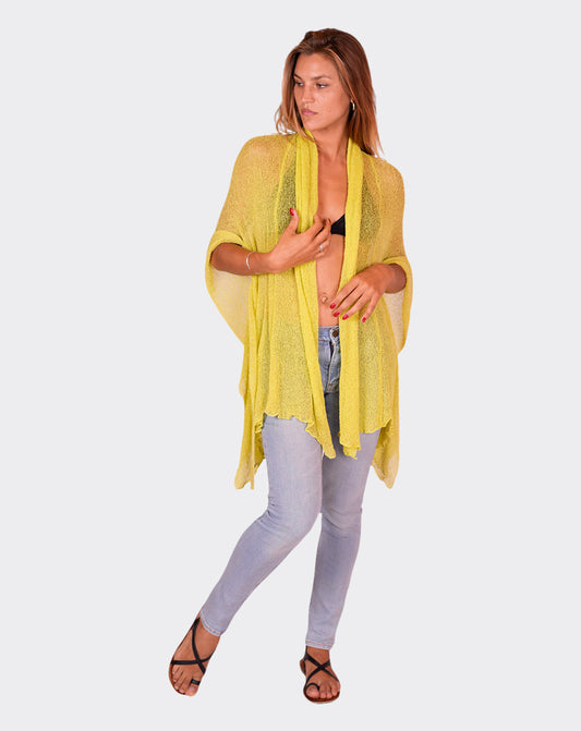Yellow Stella Knitting Cardigan