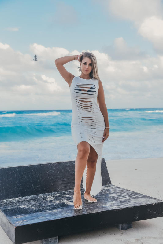 Tulum Ripped Mermaid dress