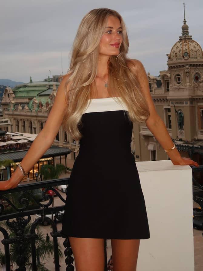 Stacy Open Back Strapless Short Dress