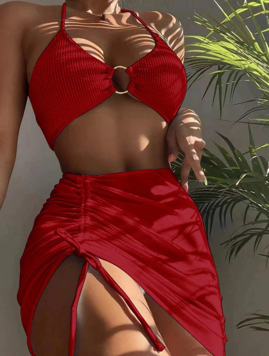 Shakira Mesh Skirt Swimsuit Style