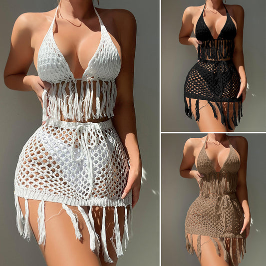 Ella Crochet Fringes Short Set Crochet