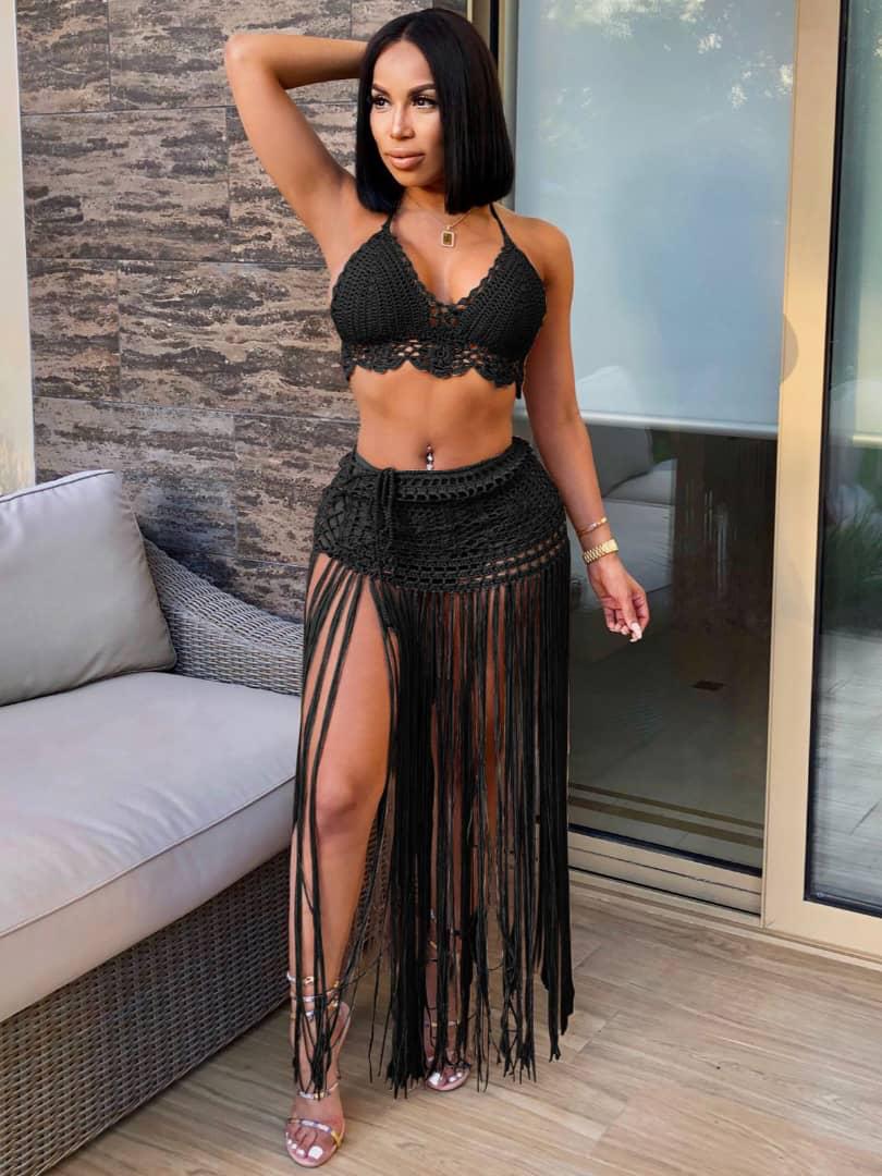 Barbara Crochet Long Skirt Set