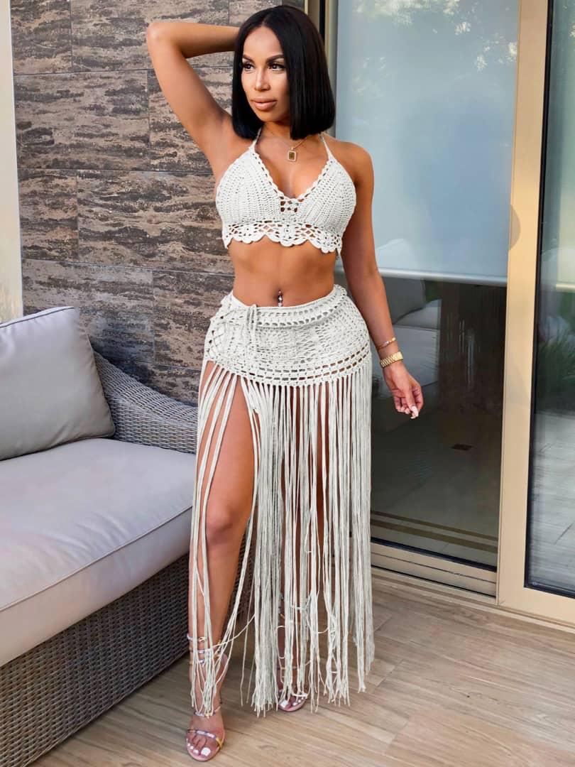 Barbara Crochet Long Skirt Set