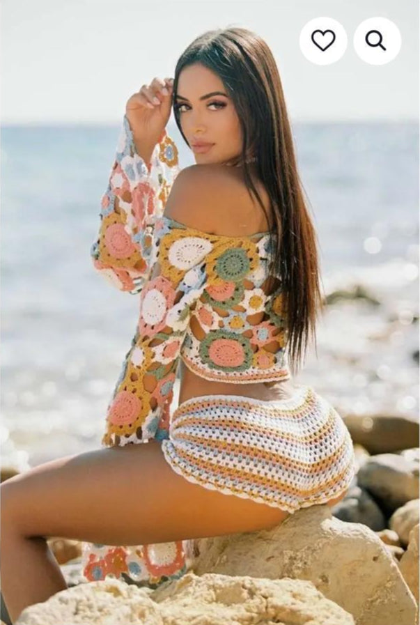 Margaret Crochet Short Set