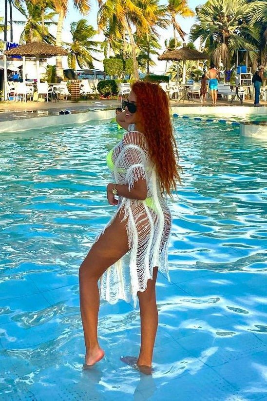 Stassy V Neck Open Split Crochet Cover Up