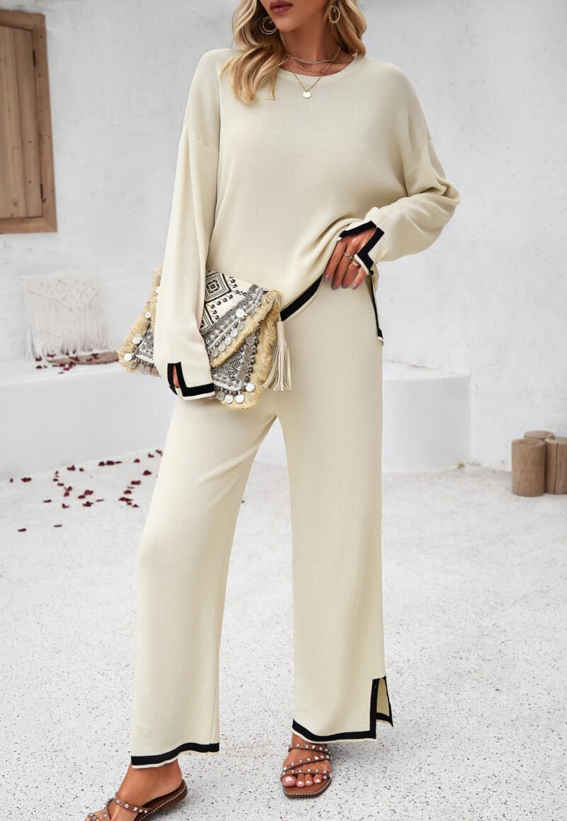 Comfortable Long Sleeve T-shirt And Trousers Set