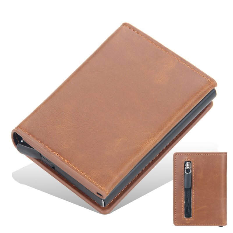 Men's Aluminum Case Anti Theft Card Bag Short Style Automatic Card Change - Image 4