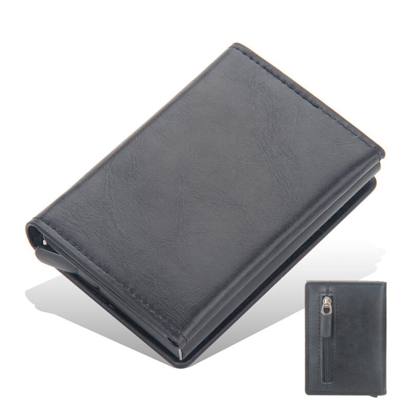 Men's Aluminum Case Anti Theft Card Bag Short Style Automatic Card Change - Image 2