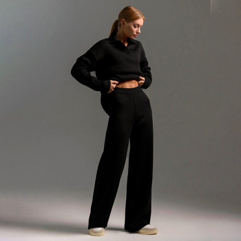 Sweater And Wide Pants Set - Image 4