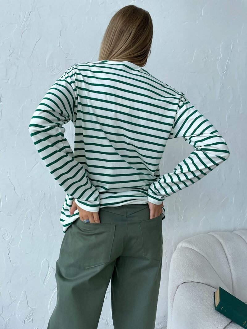 Striped Top With Round Neck - Image 13