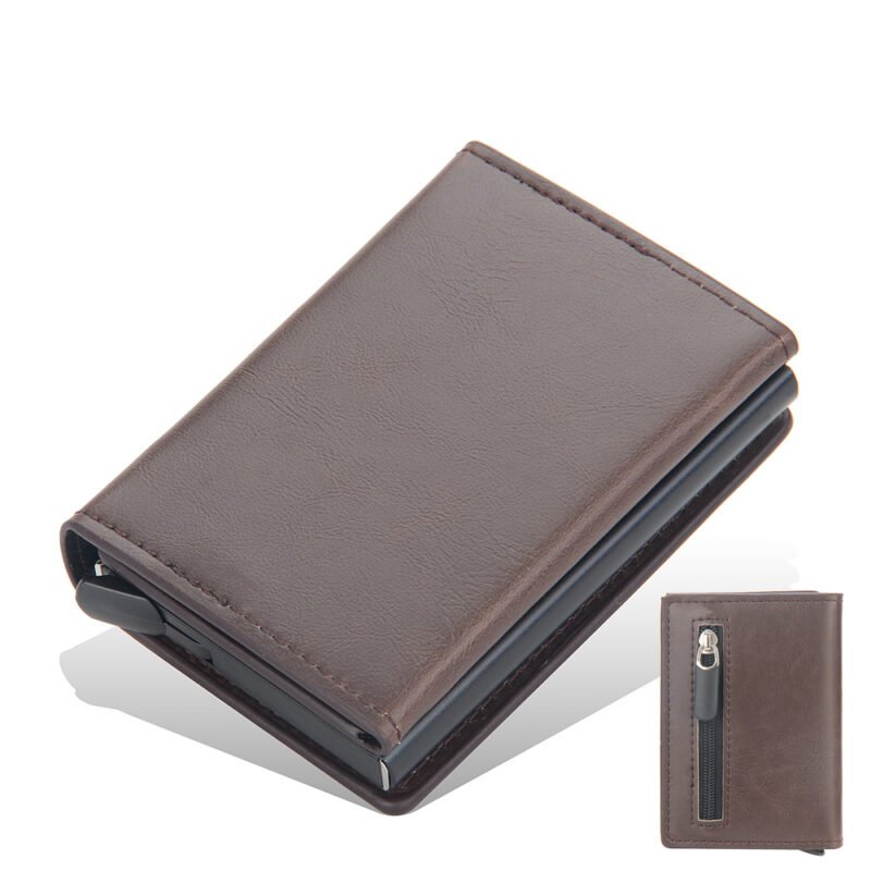 Men's Aluminum Case Anti Theft Card Bag Short Style Automatic Card Change - Image 3