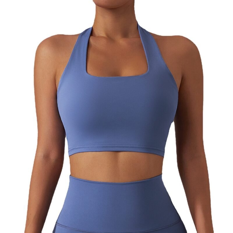 Quick Dry Back Halter Neck Sports Bra - Image 2